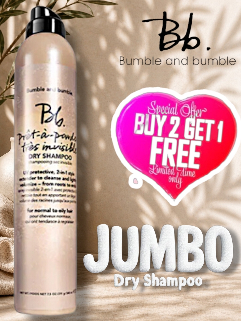 JUMBO Bumble and Bumble Pret a Pret Powder Nourishing (Dry) Shampoo